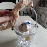 Crystal ice bucket from the royal crystal factories of Champagne.