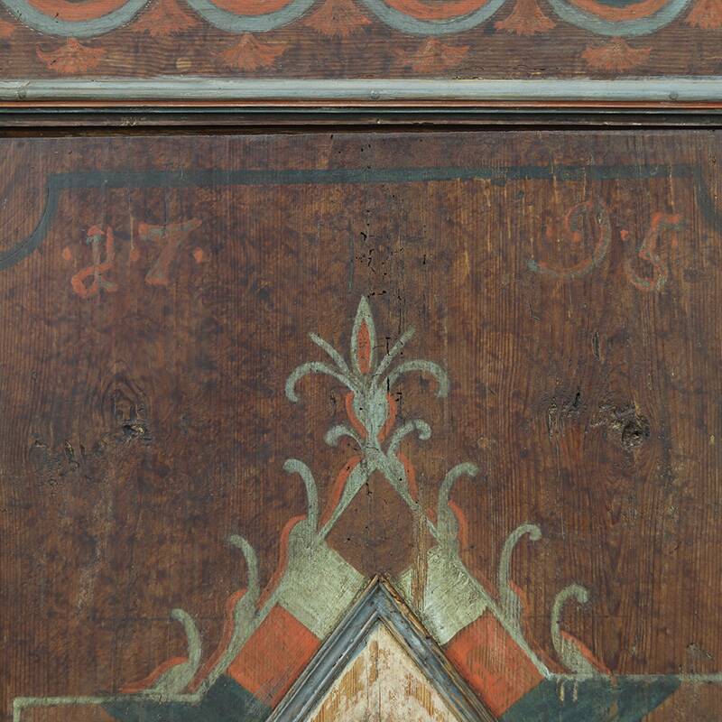 Folk art painted bridal wardrobe