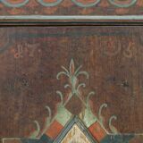 Armoire de mariée peinte d'art populaire
