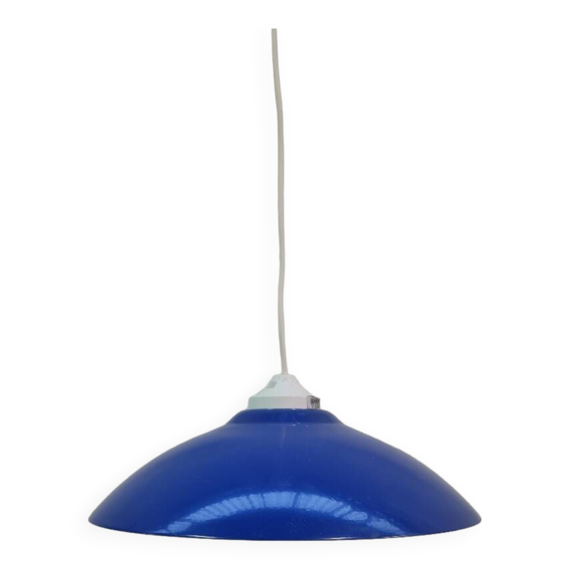 Sheet metal pendant lamp from the 80s