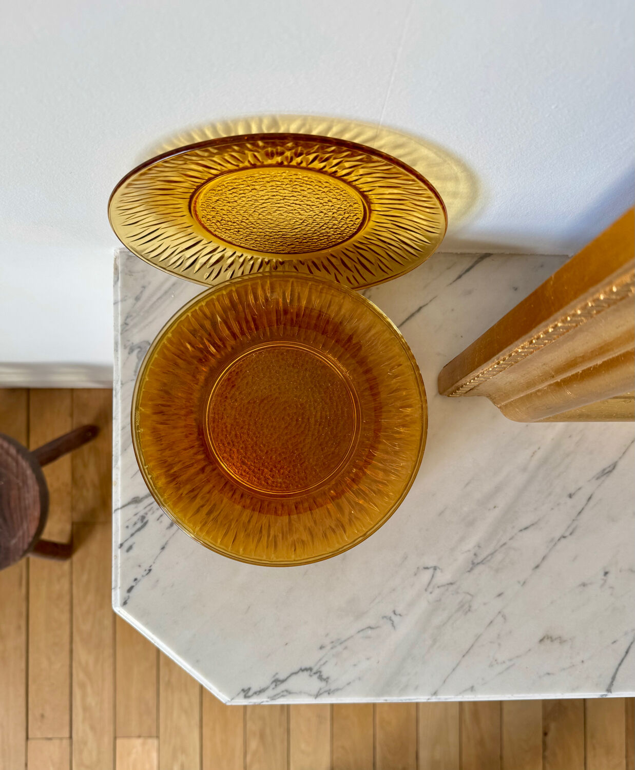 Assiettes à dessert ambrées Vereco