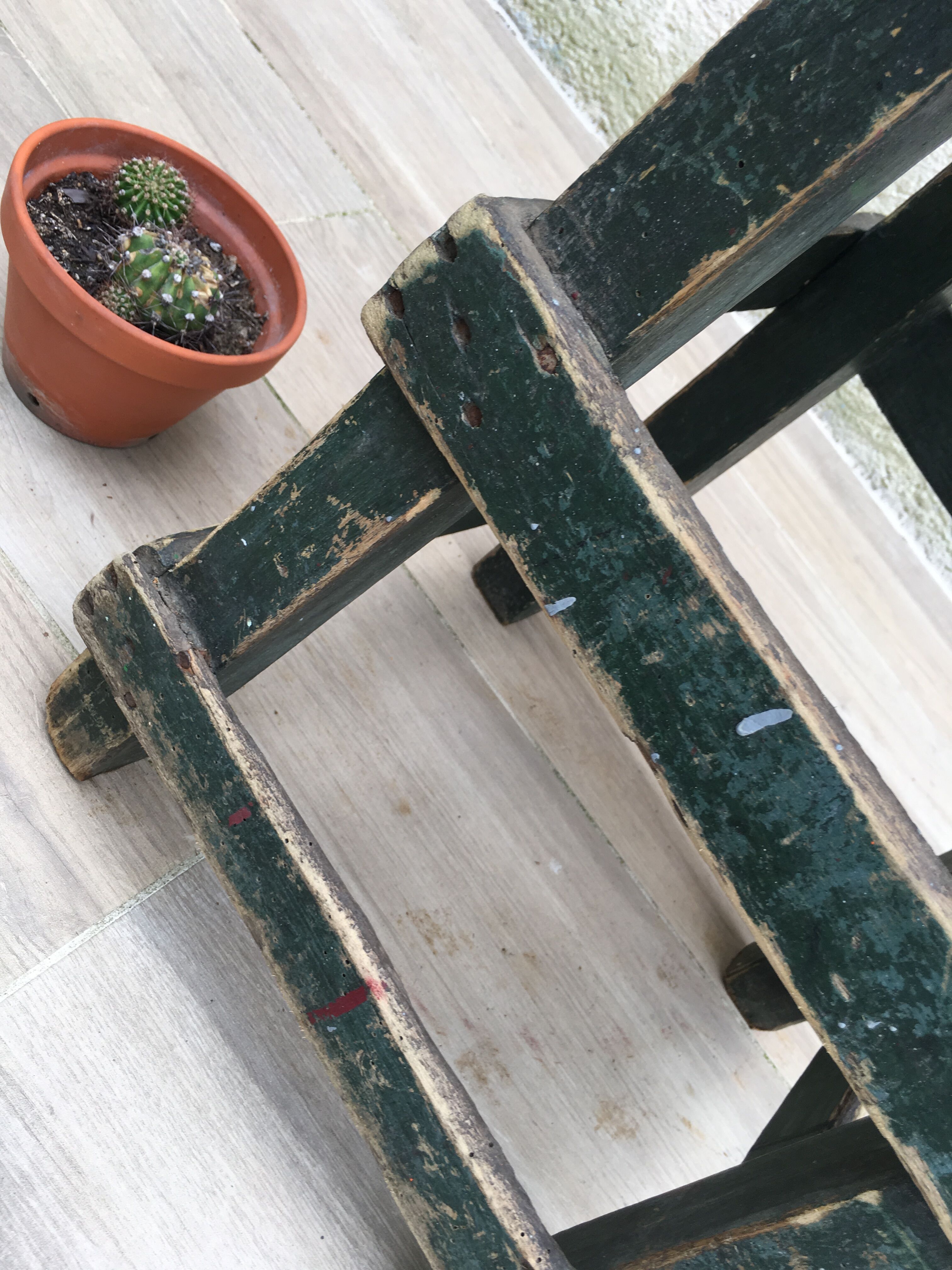 Former green workshop stool