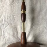 Teak and brass table lamp 60s