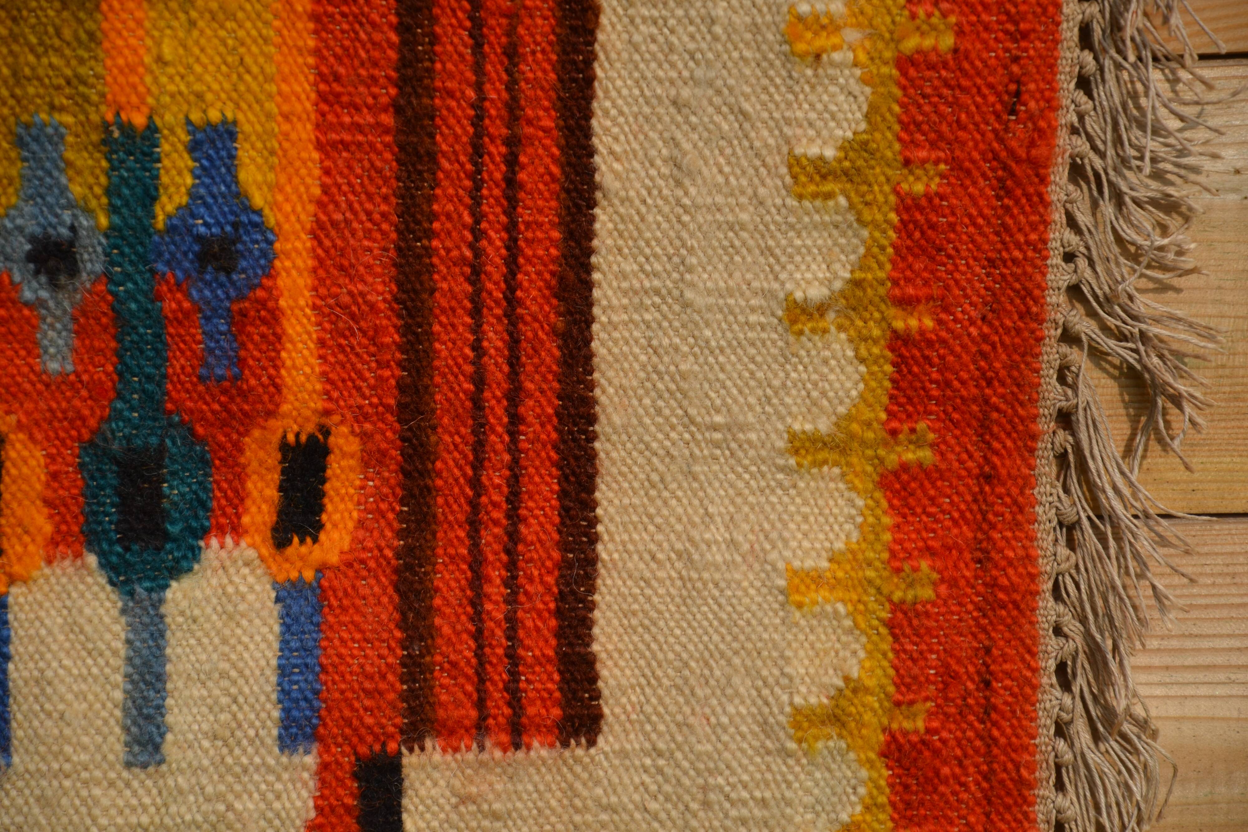 Kilim tapestry by Polish designer M. Domanska 1971