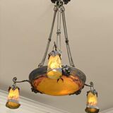 Lustre pâte de verre muller freres luneville