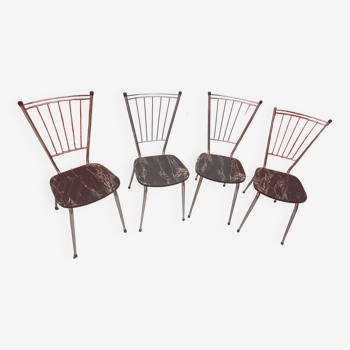 Lot de 4 chaises en formica