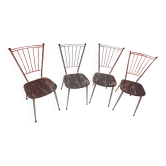 Lot de 4 chaises en formica