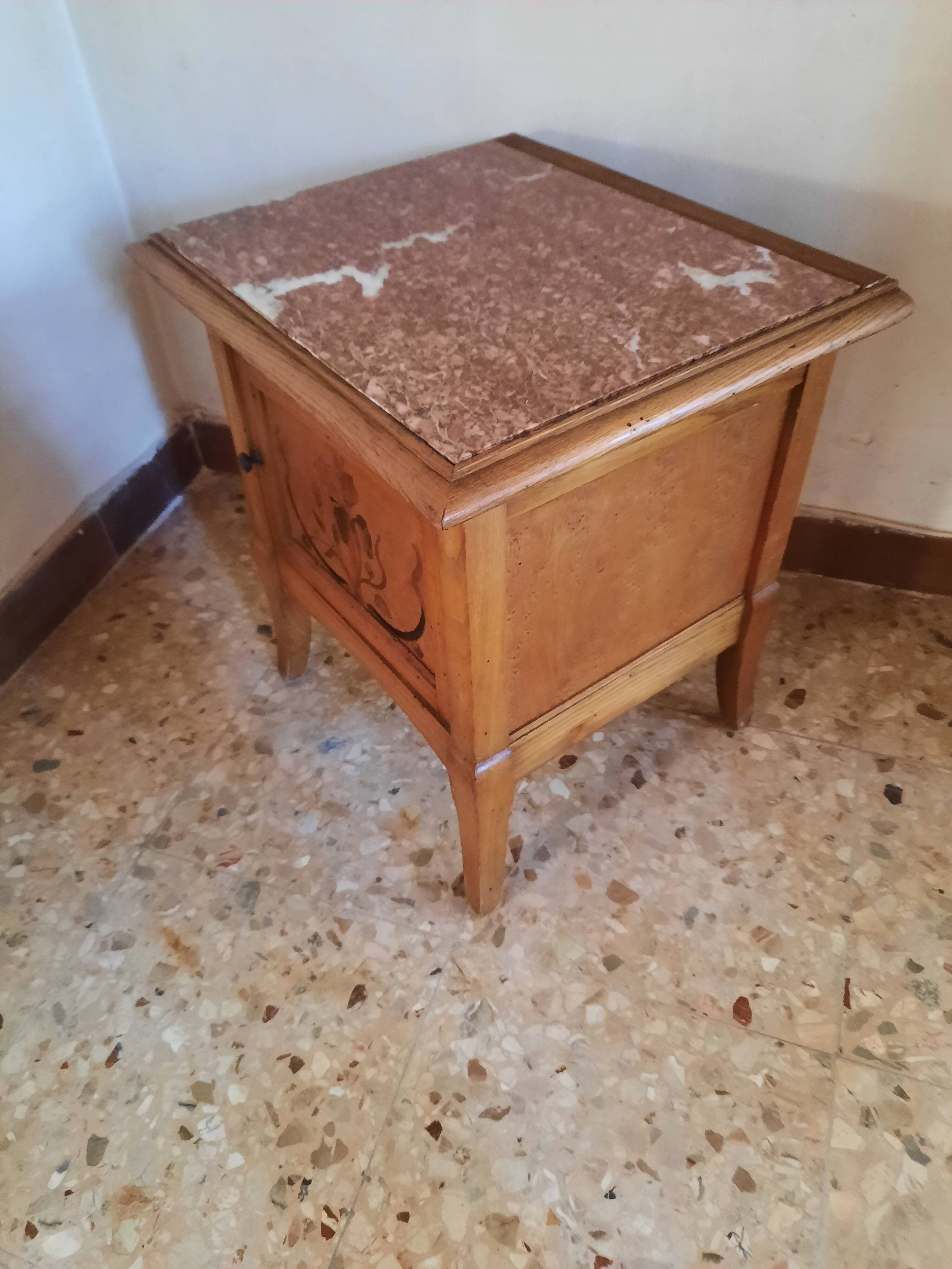 Art Nouveau period bedside table