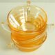 4 cups Art Deco style set in iridescent glass "Gondolo"