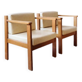 Pair of yellow armchairs