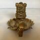 Candle holder rat of the cellar with match holder in bronze