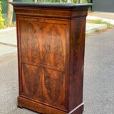 Louis Philippe burr walnut and marble secretary from the 19th century