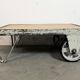Table basse industrielle grise, années 1960