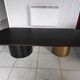 Oval coffee table with cylinder legs