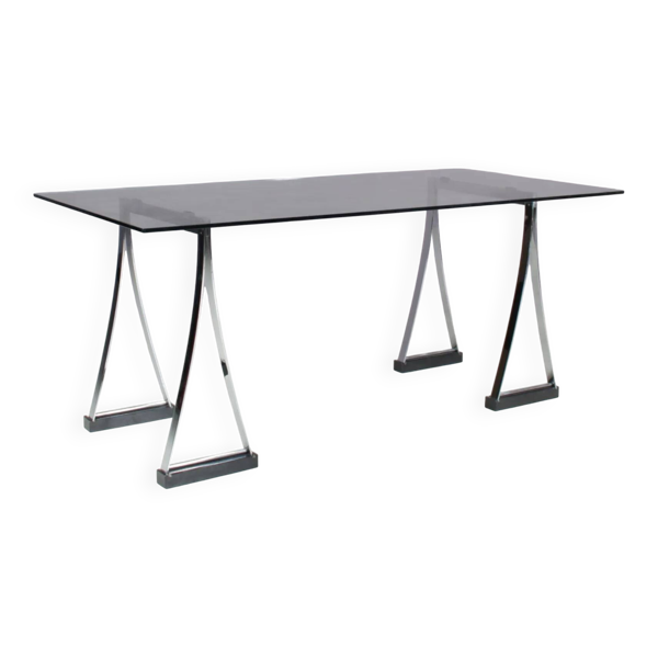 Table à manger sur tréteaux ''T07'' des années 1970 par Peter Ghyczy, Pays-Bas — Beyit