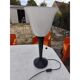 Lampe Jumo bakélite et opaline blanche