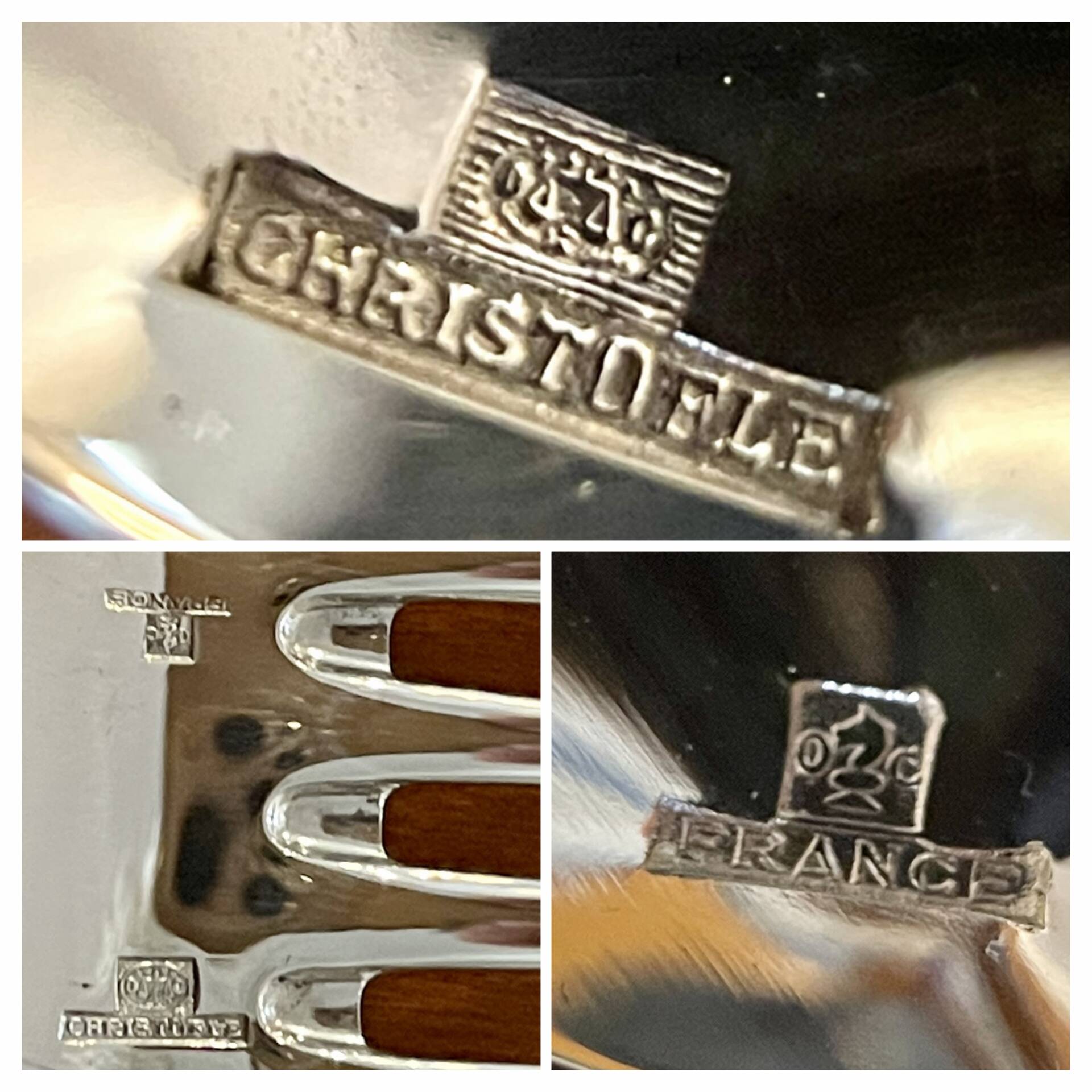 Christofle marly ménagère 140 pièce avec argentier chêne
