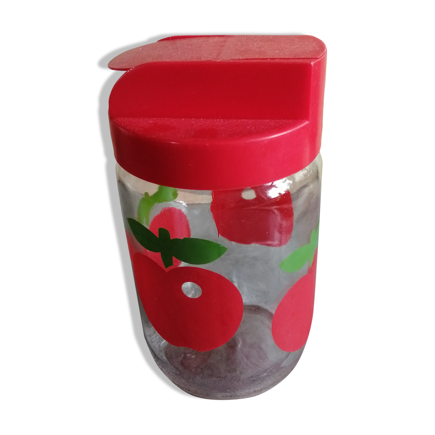 Pot sprinkle Henkel, glass, apple decoration