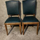 Pair of green vinyl chairs - 1950s