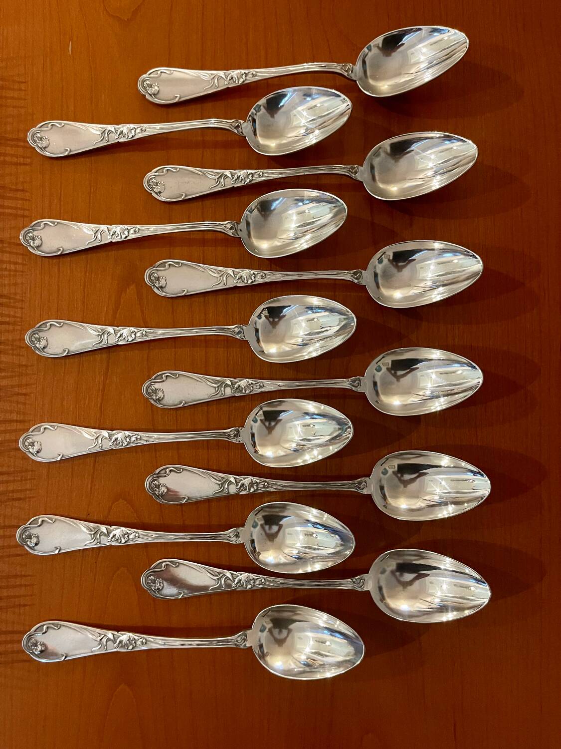Art nouveau decor of iris 25 pieces