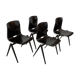 Set of four pagholz galvanitas s22 stackable school chair brown