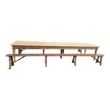 400 cm farm table and two benches
