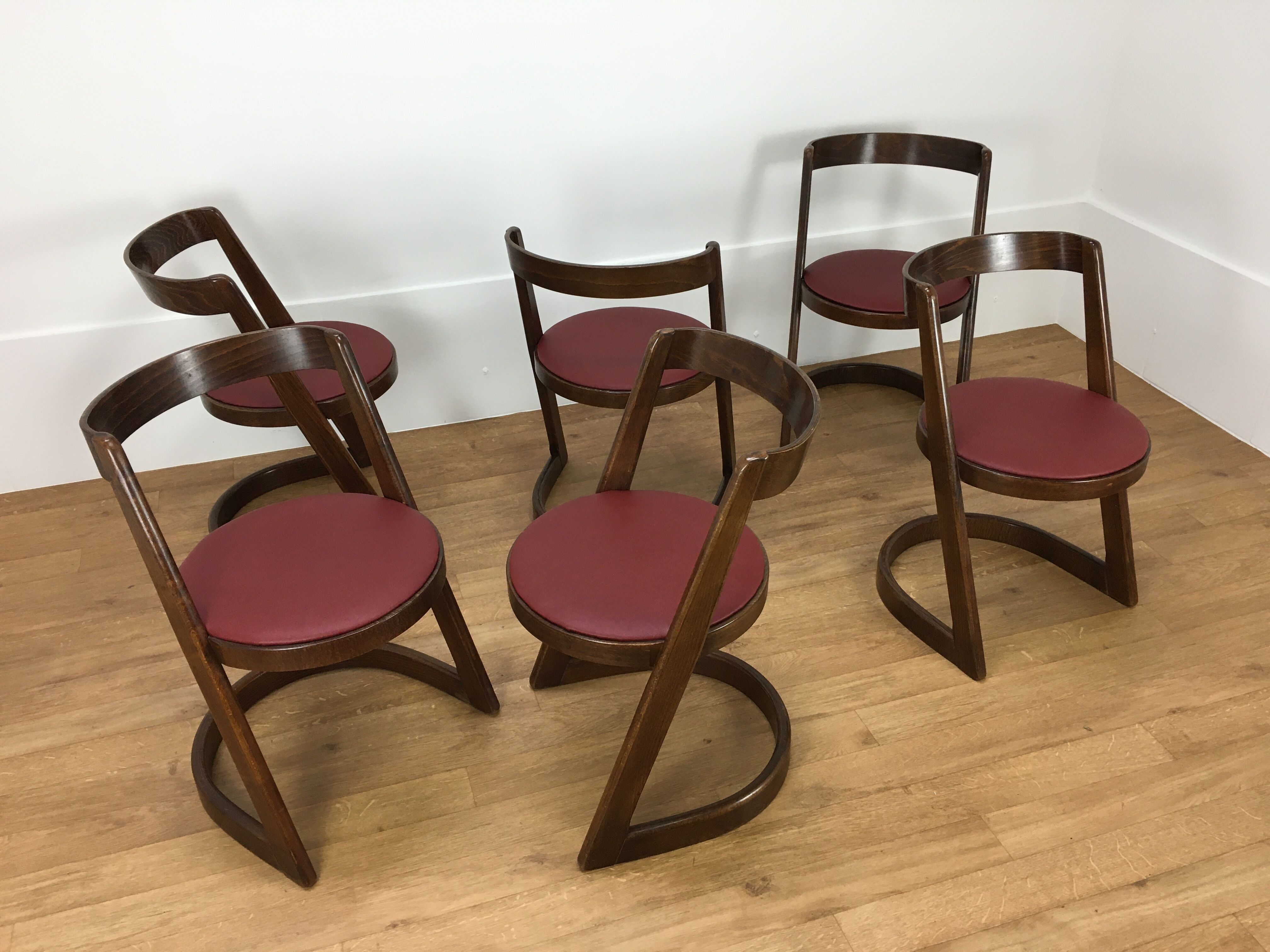 Set of 6 chairs Baumann Halfa design 70's