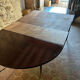 Half-moon table in mahogany, Louis XVI style.