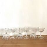 Service de coupes à champagne ciselés - vintage