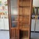 Old glass cabinet, vintage bookshelf, display case, cabinet, pharmacy.