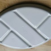 Dish with ceramic compartments