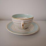 Set of 6 coffee cups with Lunéville saucers, Regency model