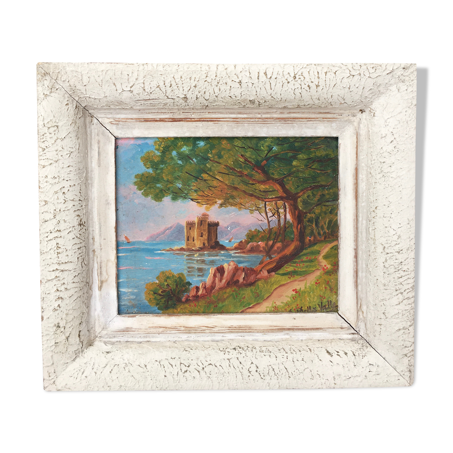 Ancient painting seen from Saint Honorat