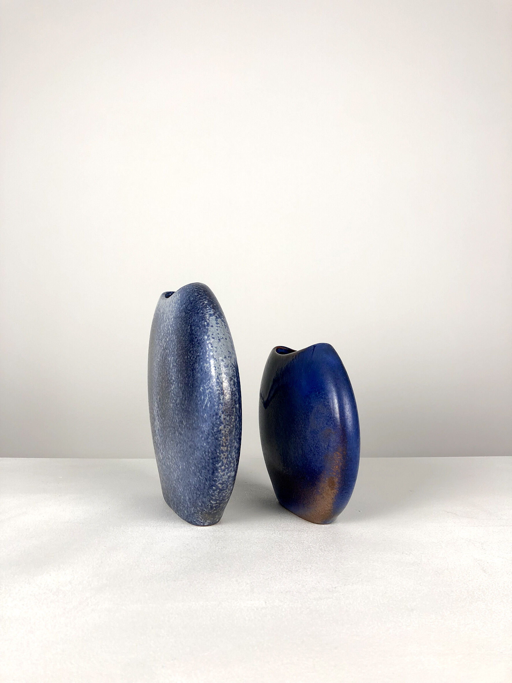 Pair of vintage ceramic vases 1970 by Antonio Lampecco