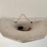 Pair of plaster wall sconces, palmette decoration, 20th century