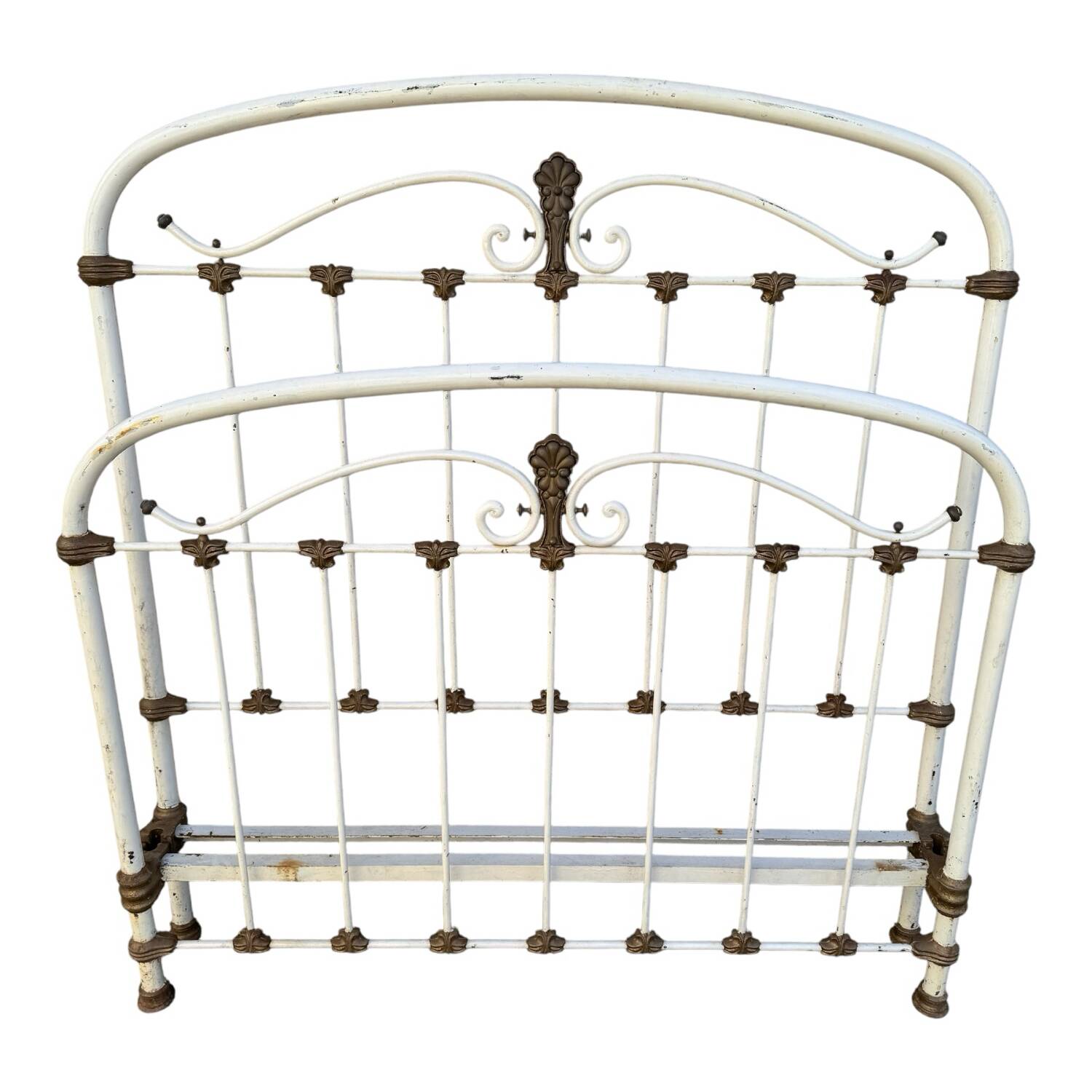 Antique wrought iron bed from the 1900s