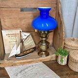 Vintage lamp "Virginia Beach" opaline & brass