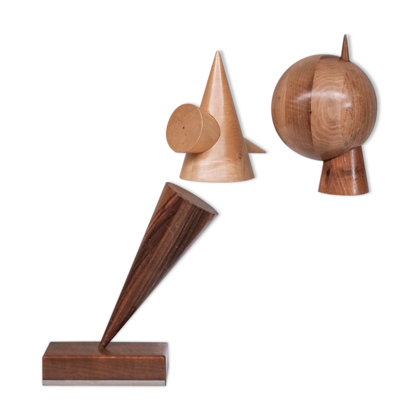 Mid-century geometric artist sculpture set