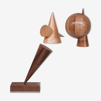 Ensemble de sculptures d’artistes géométriques 1960