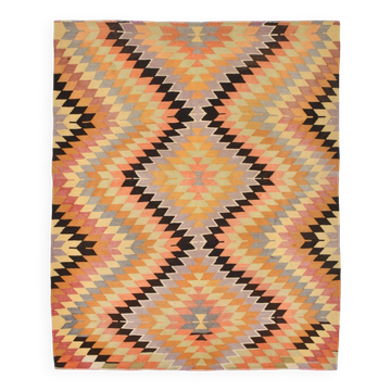Tapis Kilim géométrique 180 x 218 cm, 6 x 7