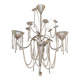 Lustre, crystal and silver-plated metal, Swedish neoclassicism