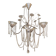 Lustre, crystal and silver-plated metal, Swedish neoclassicism