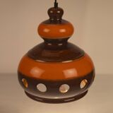 Orange and Brown Ceramic Pendant Lamp