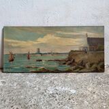 Tableau marine bord de mer Bretagne