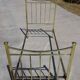 Antique gold-plated brass bed for one person.