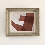 Vintage frame revisited into a modern and textured painting