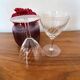 Set of 2 engraved glass water glasses 14 cl