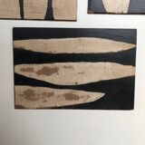 Triptych small abstract paintings