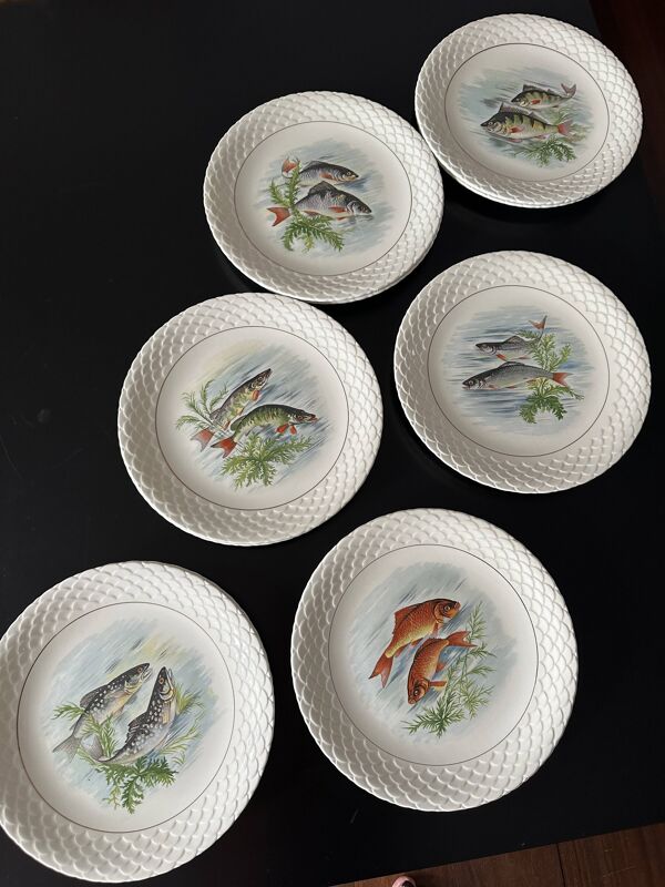 assiettes poissons  Gien