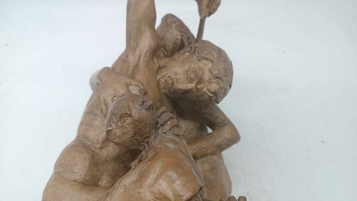 Terracotta sculpture, first half of the 20th century, mythological scene